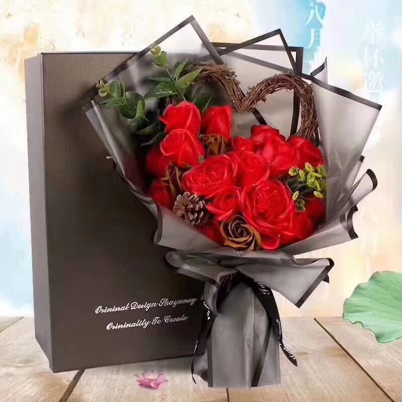 Filem Pembungkusan Bunga Matte Monokrom Warna Berat Cincin MYHC-05