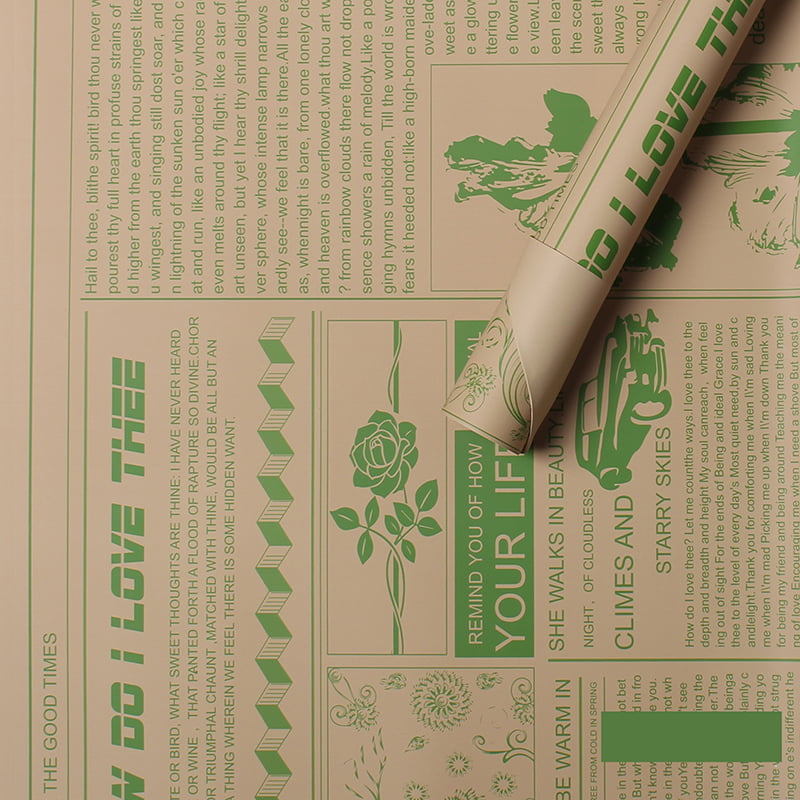 Kertas Pembungkus Bunga Kulit Lembu Gaya Akhbar Retro MYHC-21