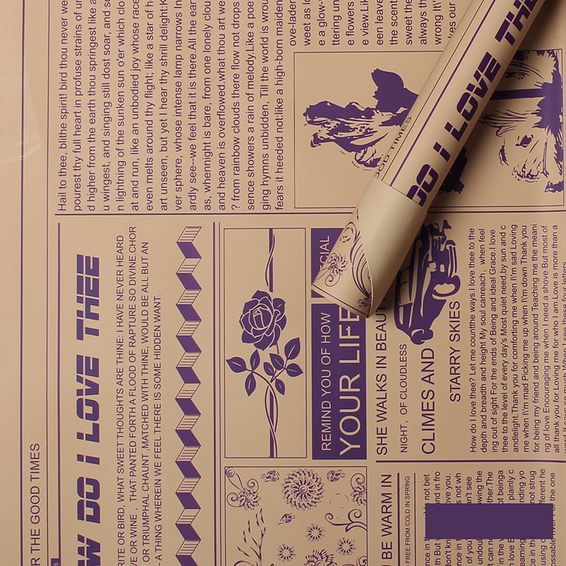 Kertas Pembungkus Bunga Kulit Lembu Gaya Akhbar Retro MYHC-21