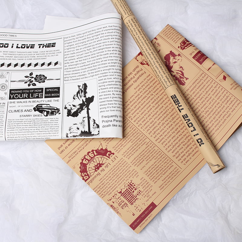 Kertas Pembungkus Bunga Kulit Lembu Gaya Akhbar Retro MYHC-21