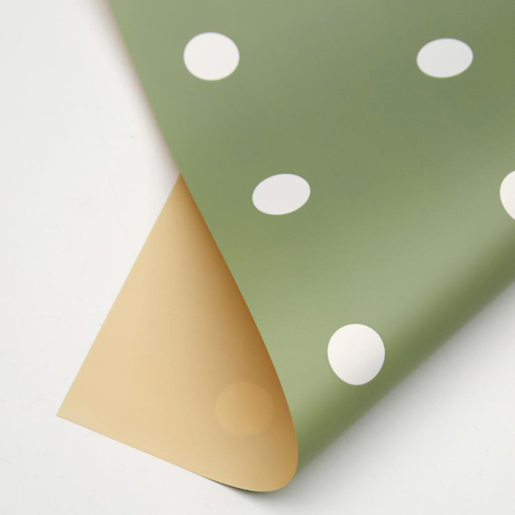Kertas Pembalut Bunga Kapas Polka Dot Satu Sisi MYHC-24
