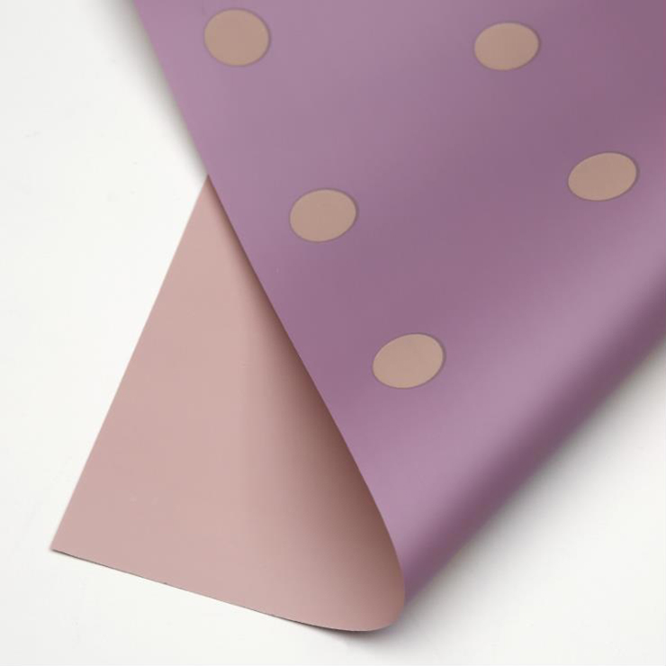 Kertas Pembalut Bunga Kapas Polka Dot Satu Sisi MYHC-24