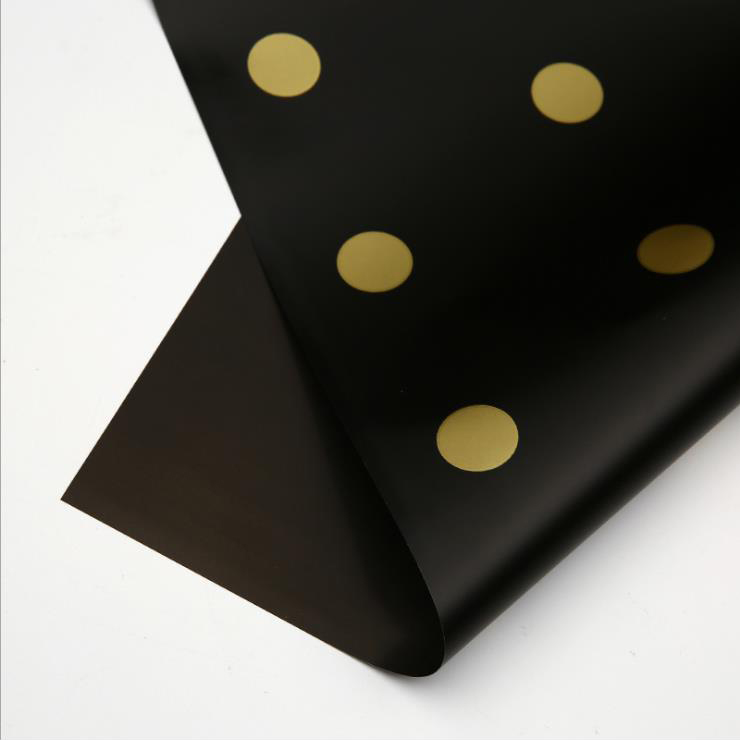 Kertas Pembalut Bunga Kapas Polka Dot Satu Sisi MYHC-24