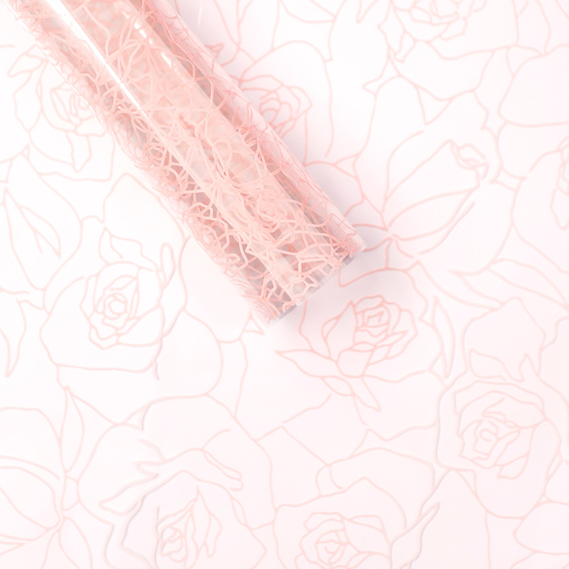 MYHC-29 Monochrome Rose Lines OPP Filem Pembungkusan Bunga Lutsinar