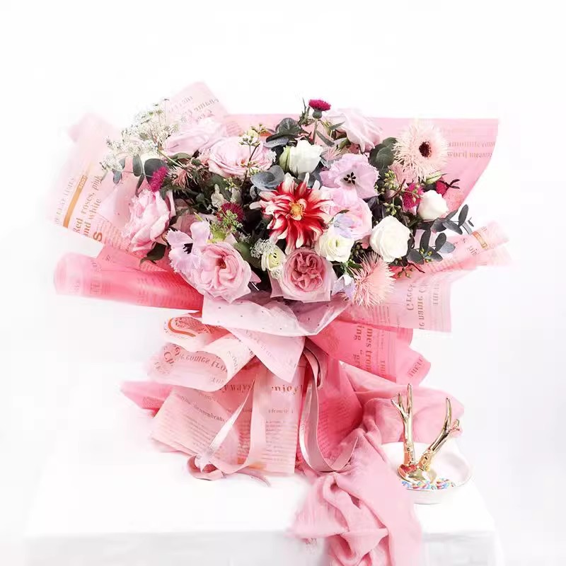 MYHC-52 Herb Golden Light Matt Film 57×57cm (±2cm) Filem Pembungkusan Bunga Plastik