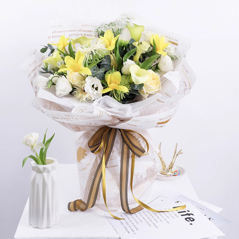 MYHC-52 Herb Golden Light Matt Film 57×57cm (±2cm) Filem Pembungkusan Bunga Plastik