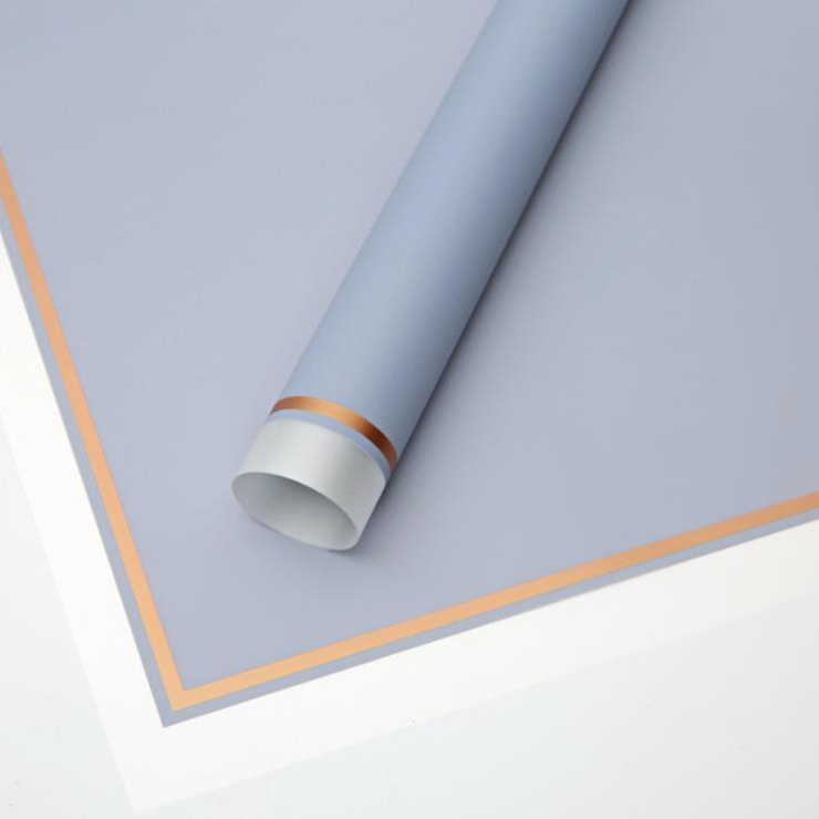 MYHC-61 White Edge Dengan Gold Edge Matte Film Matte Flower Paper Balutan