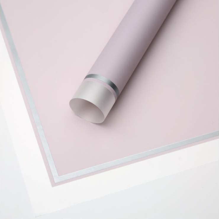 MYHC-61 White Edge Dengan Gold Edge Matte Film Matte Flower Paper Balutan