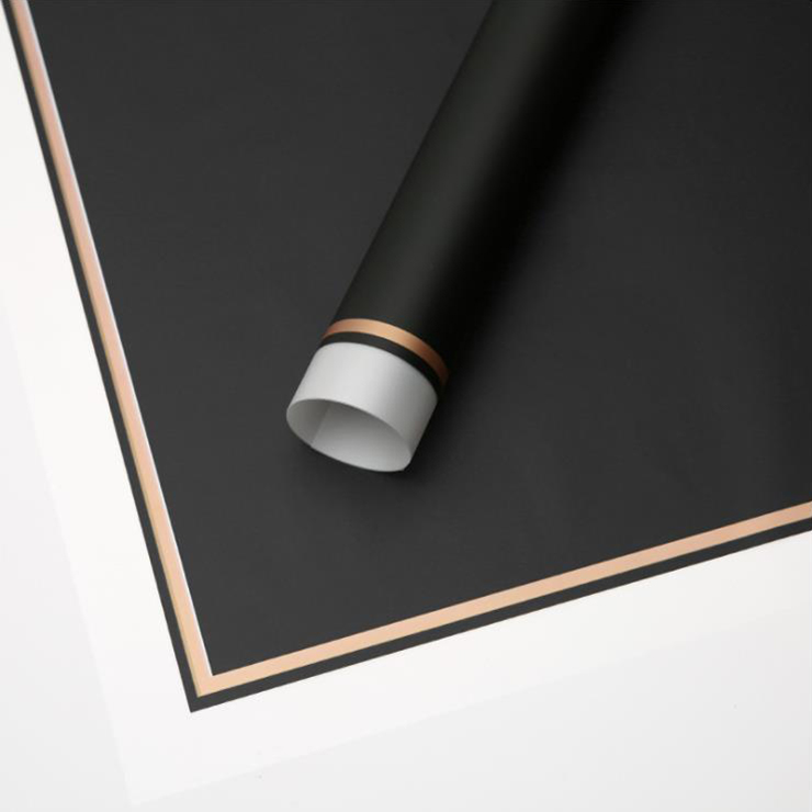 MYHC-61 White Edge Dengan Gold Edge Matte Film Matte Flower Paper Balutan