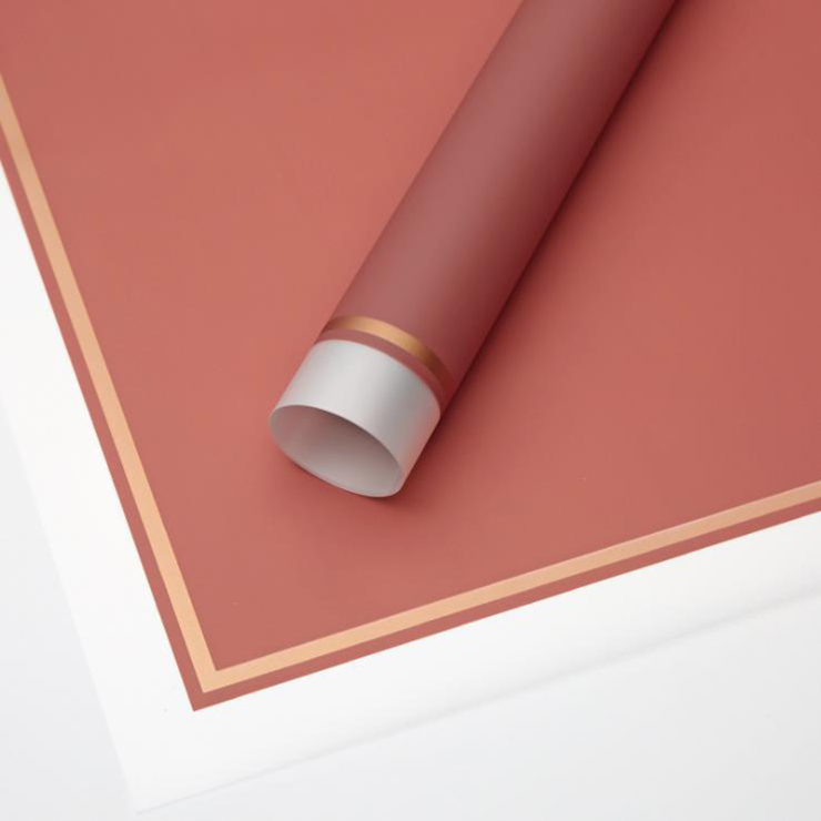 MYHC-61 White Edge Dengan Gold Edge Matte Film Matte Flower Paper Balutan