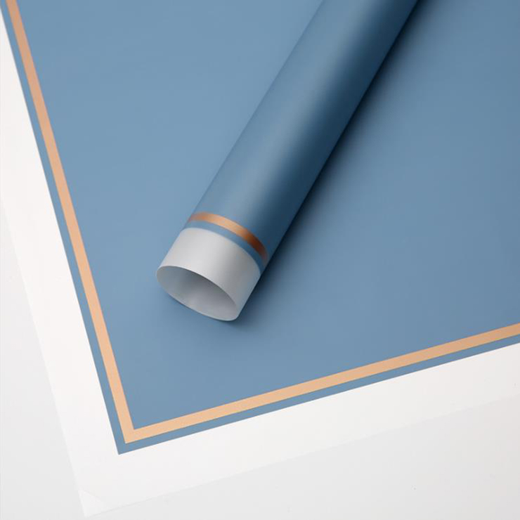 MYHC-61 White Edge Dengan Gold Edge Matte Film Matte Flower Paper Balutan