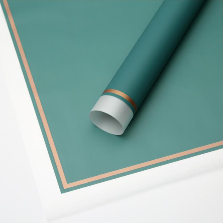 MYHC-61 White Edge Dengan Gold Edge Matte Film Matte Flower Paper Balutan
