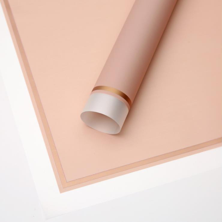 MYHC-61 White Edge Dengan Gold Edge Matte Film Matte Flower Paper Balutan