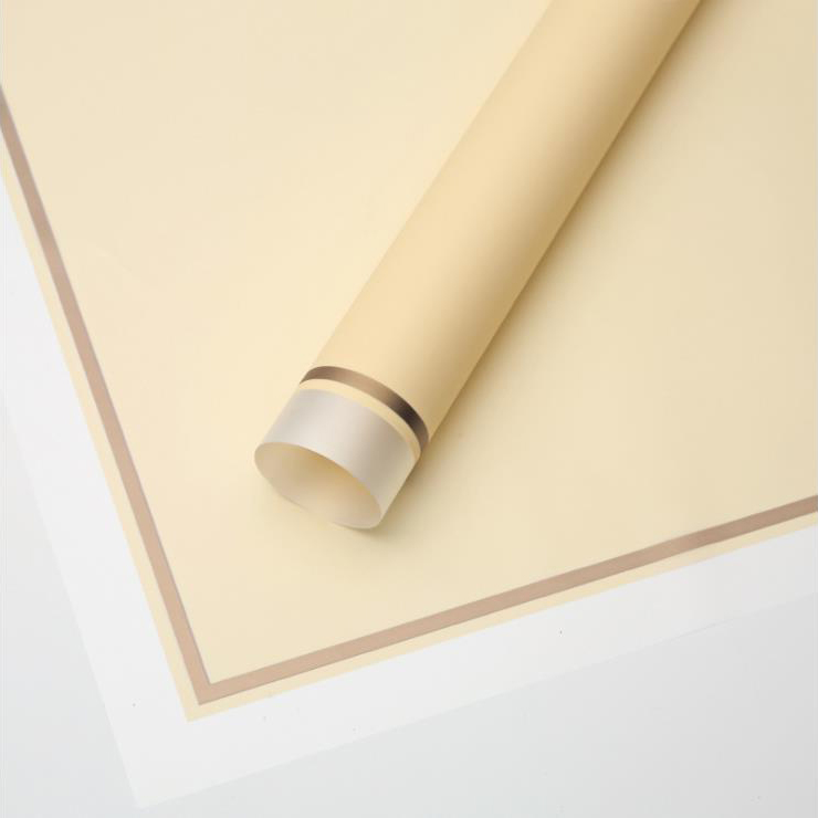 MYHC-61 White Edge Dengan Gold Edge Matte Film Matte Flower Paper Balutan
