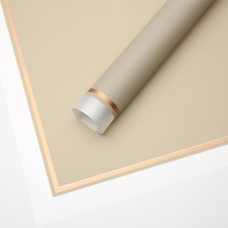 MYHC-61 White Edge Dengan Gold Edge Matte Film Matte Flower Paper Balutan