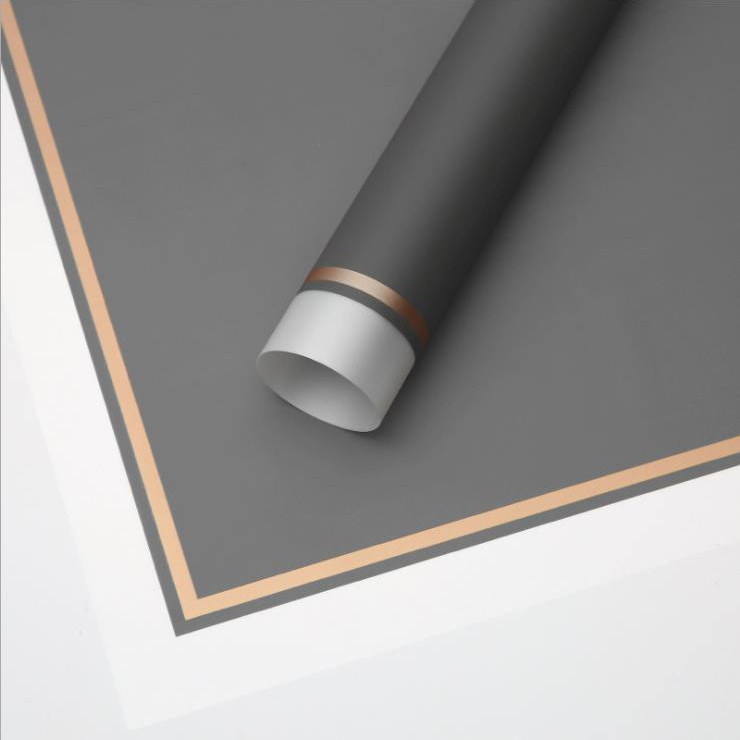 MYHC-61 White Edge Dengan Gold Edge Matte Film Matte Flower Paper Balutan