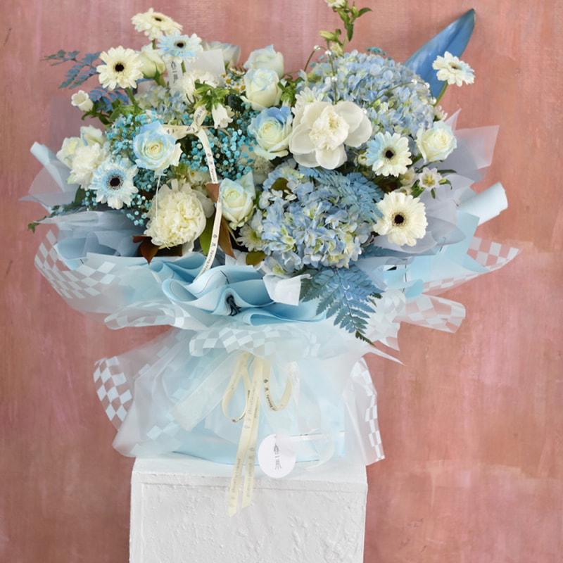 Kertas Pembungkus Bouquet Kotak-kotak Pelbagai Warna