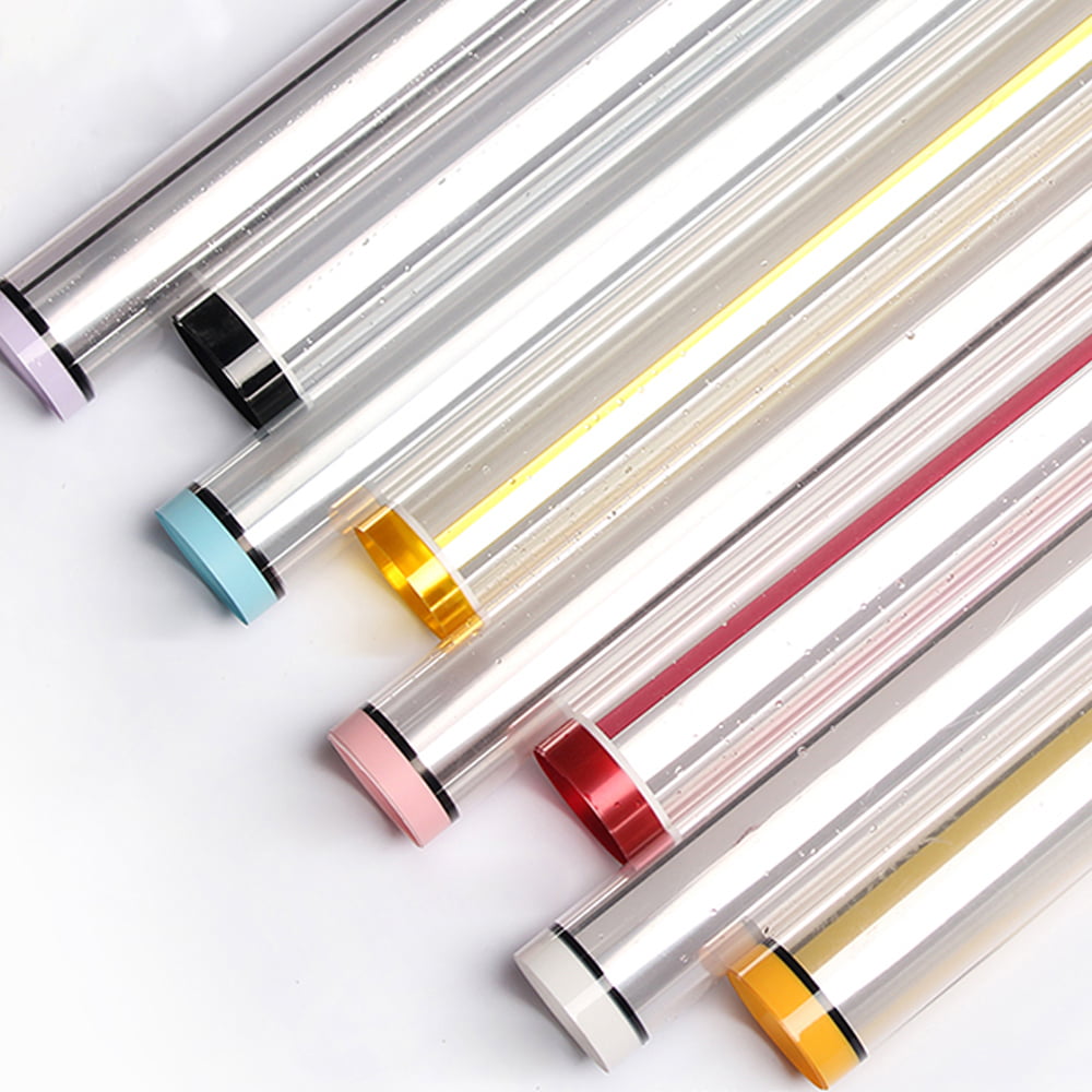 Kertas Pembalut Bunga Kalis Air Matte Silver Edged Semi Transparent Silver Ion Matte