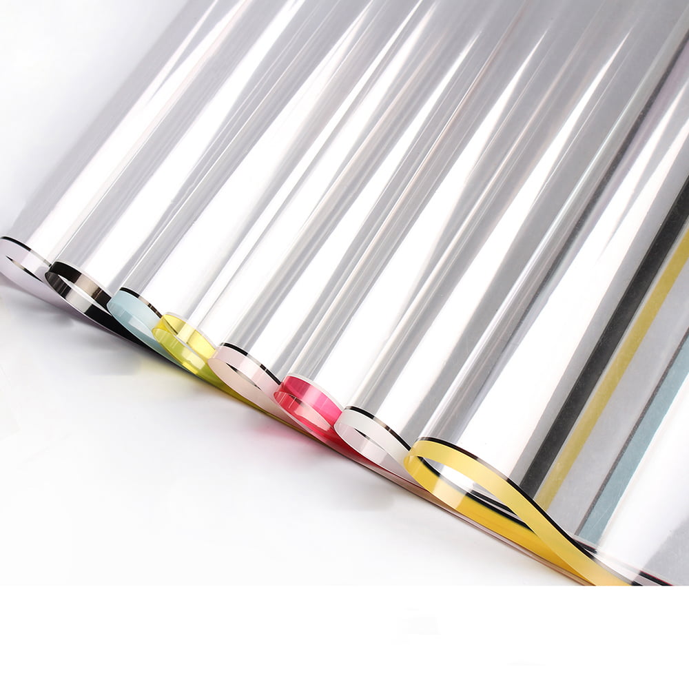 Kertas Pembalut Bunga Kalis Air Matte Silver Edged Semi Transparent Silver Ion Matte