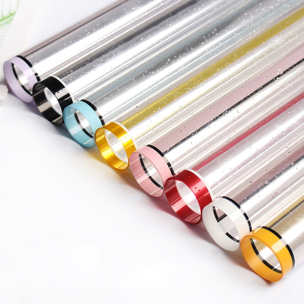 Kertas Pembalut Bunga Kalis Air Matte Silver Edged Semi Transparent Silver Ion Matte