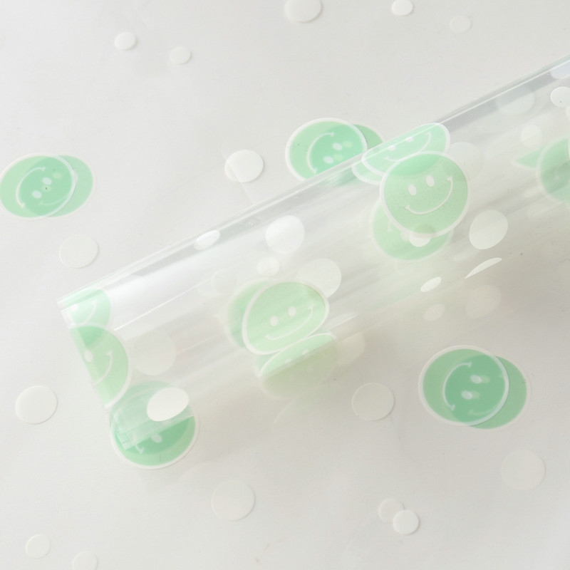 Kertas Pembalut Bunga Muka Tersenyum OPP Cellophane