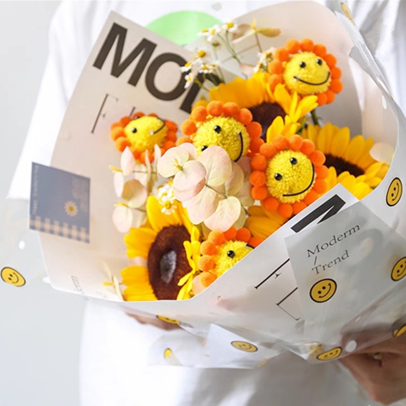 Kertas Pembalut Bunga Muka Tersenyum OPP Cellophane