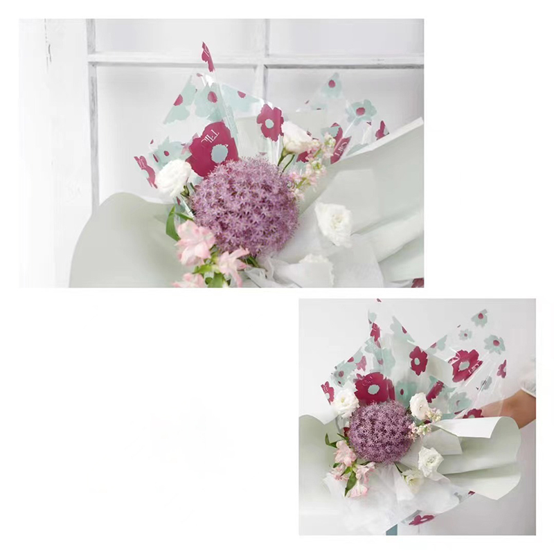 58x58cm Gulungan Bungkus Bunga Plastik Kalis Air