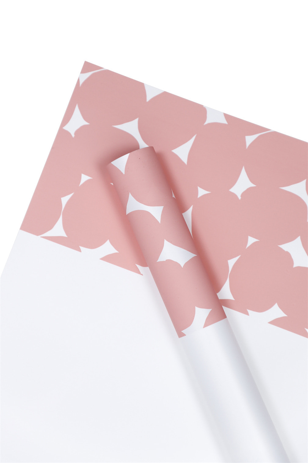 Kertas pembalut bunga polka dot dua warna