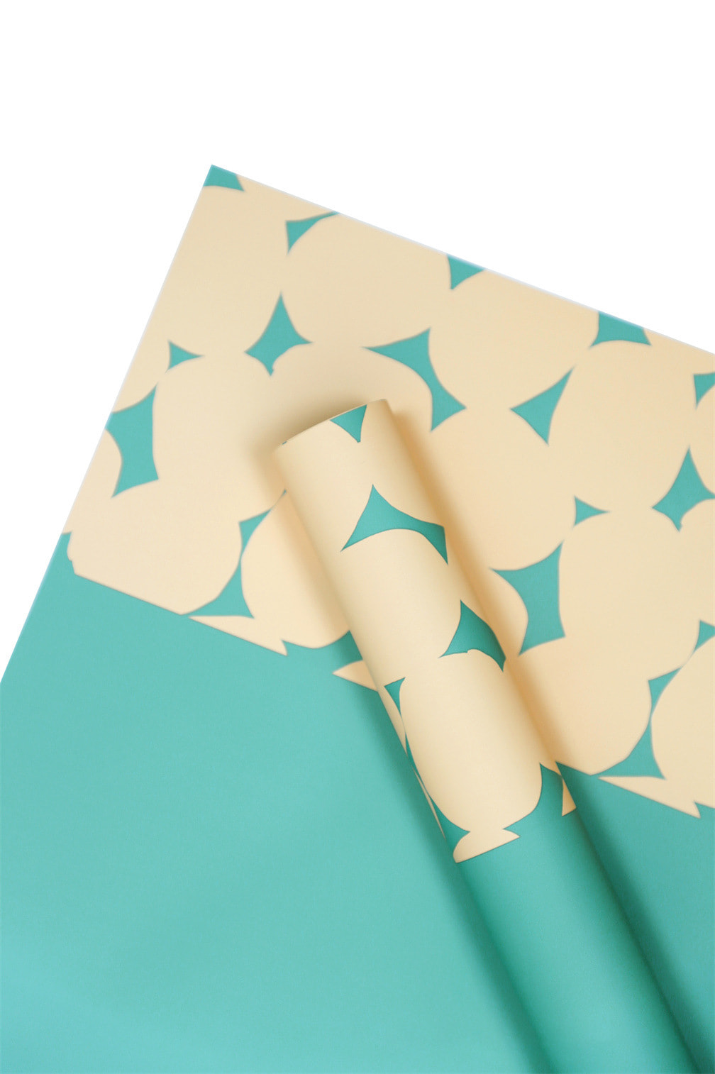 Kertas pembalut bunga polka dot dua warna