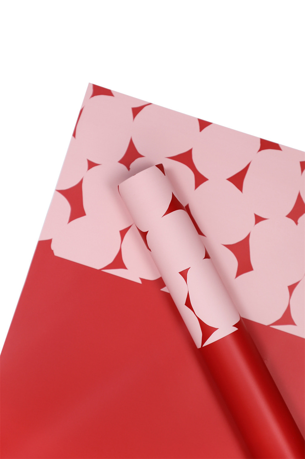 Kertas pembalut bunga polka dot dua warna