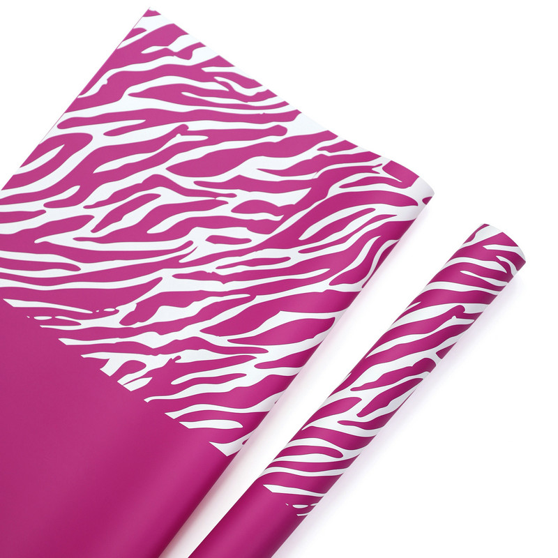 Kertas pembalut bunga enam warna cetakan zebra