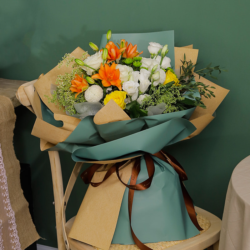 Kertas Pembalut Bouquet Warna Pepejal Korea