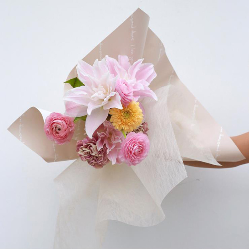 Kertas Pembalut Bouquet Romantik Bercetak