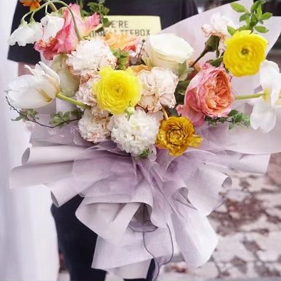 Kertas Pembalut Bouquet Bertekstur Mudah