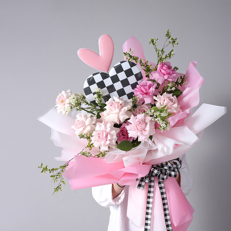 Kertas Pembalut Bouquet Filem Kecerunan Kabus Ais