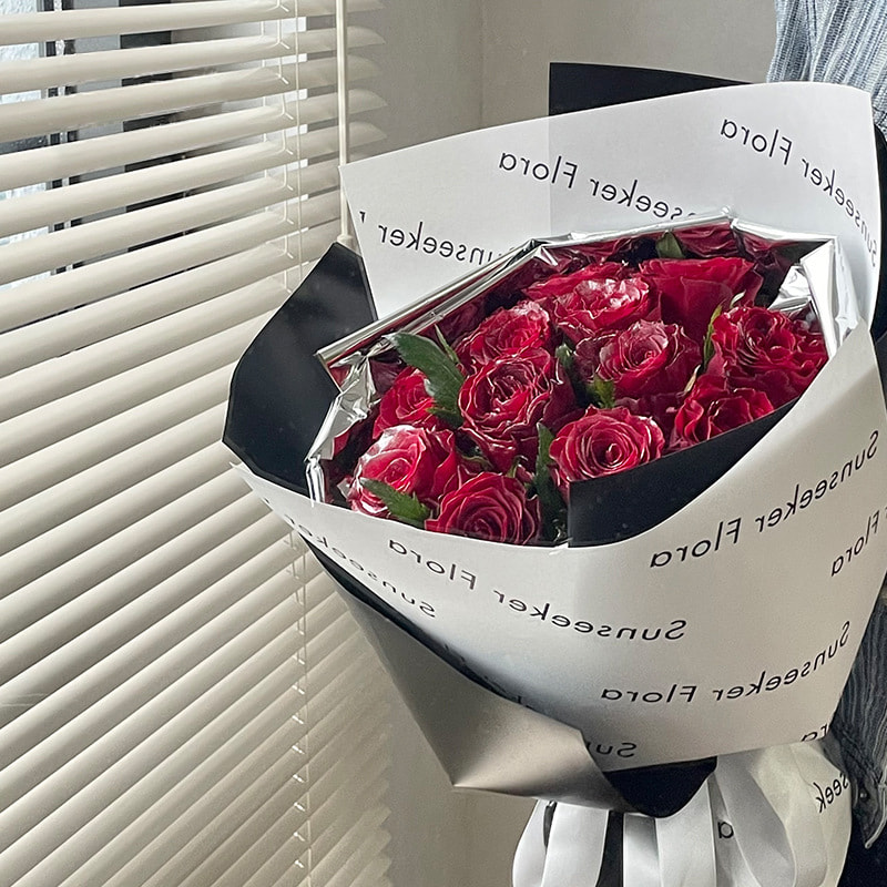 Kertas Pembalut Bouquet Bercermin Warna Pepejal