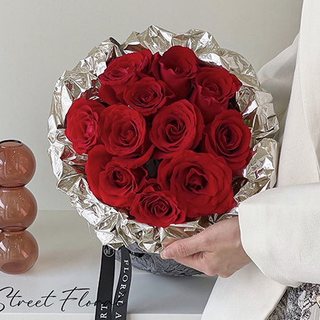 Kertas Pembalut Bouquet Bercermin Warna Pepejal