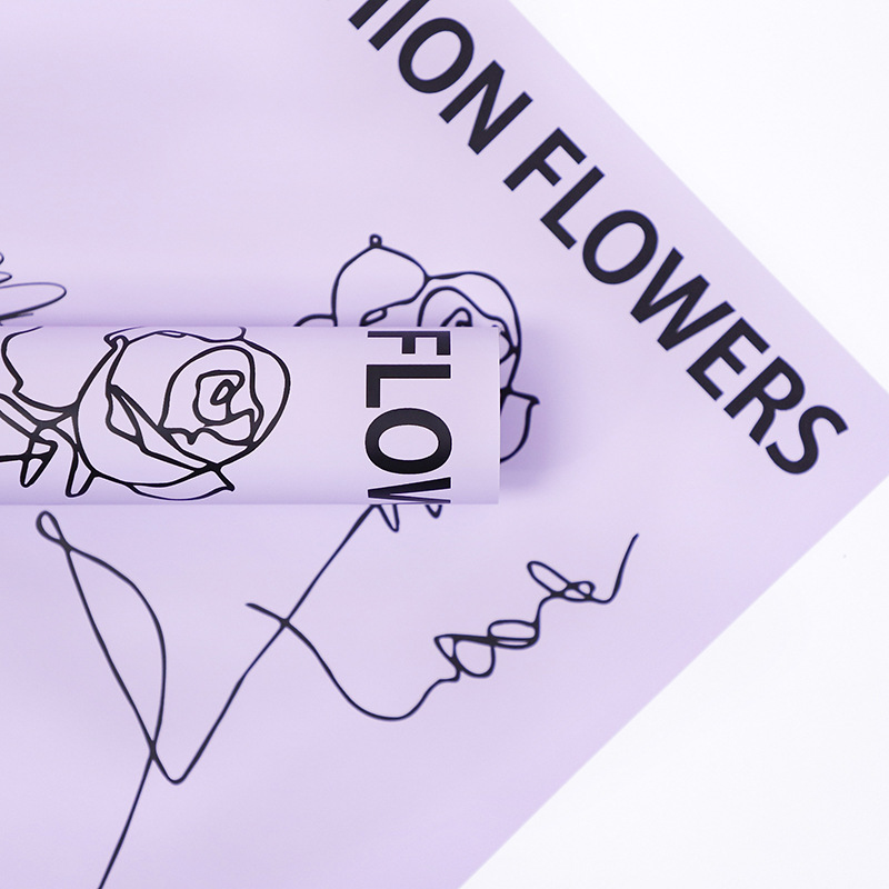 Kertas pembalut Bunga Love-Bouquet dengan corak bunga ros