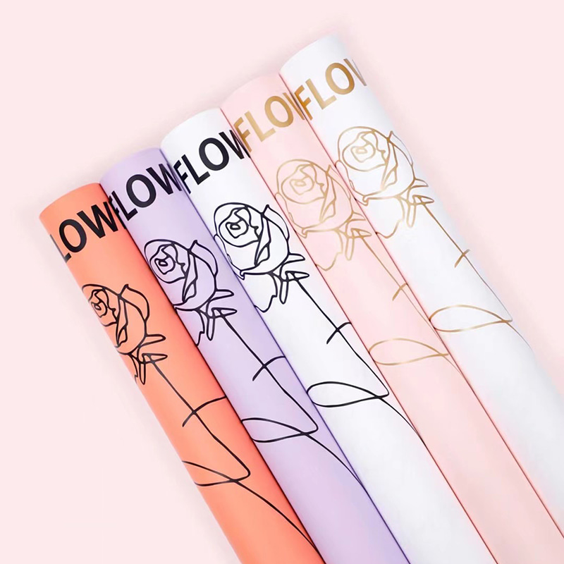 Kertas pembalut Bunga Love-Bouquet dengan corak bunga ros